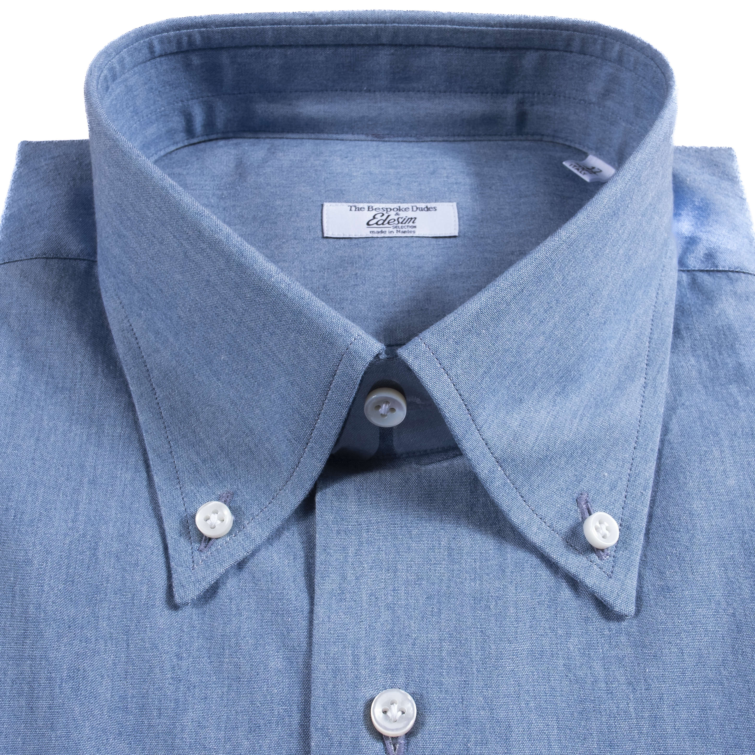 Neapolitan Hand Tailored Button Down Denim Shirt