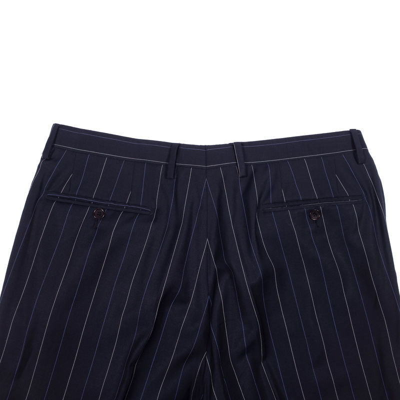 Etro Navy Striped Suit Sz 54