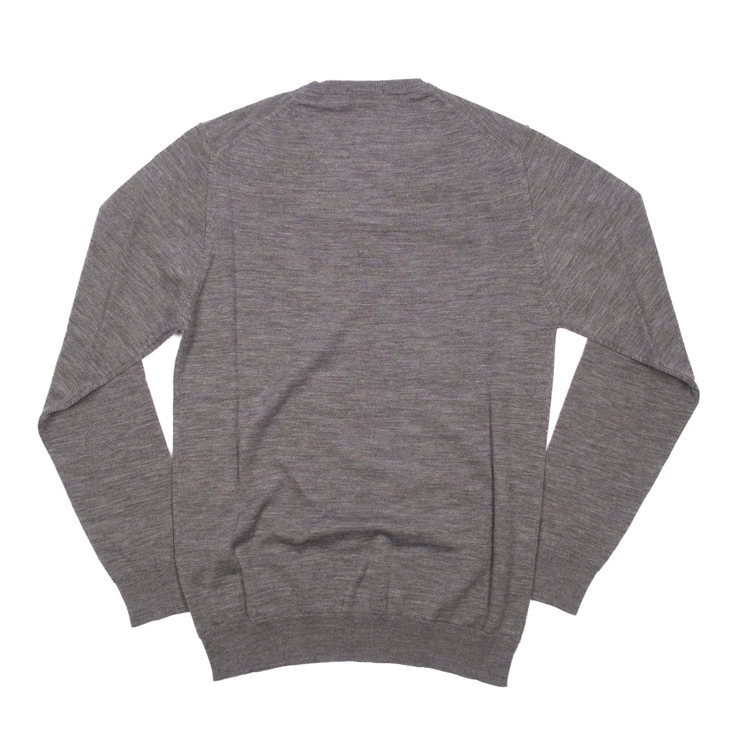 Grey Merino Wool V-Neck