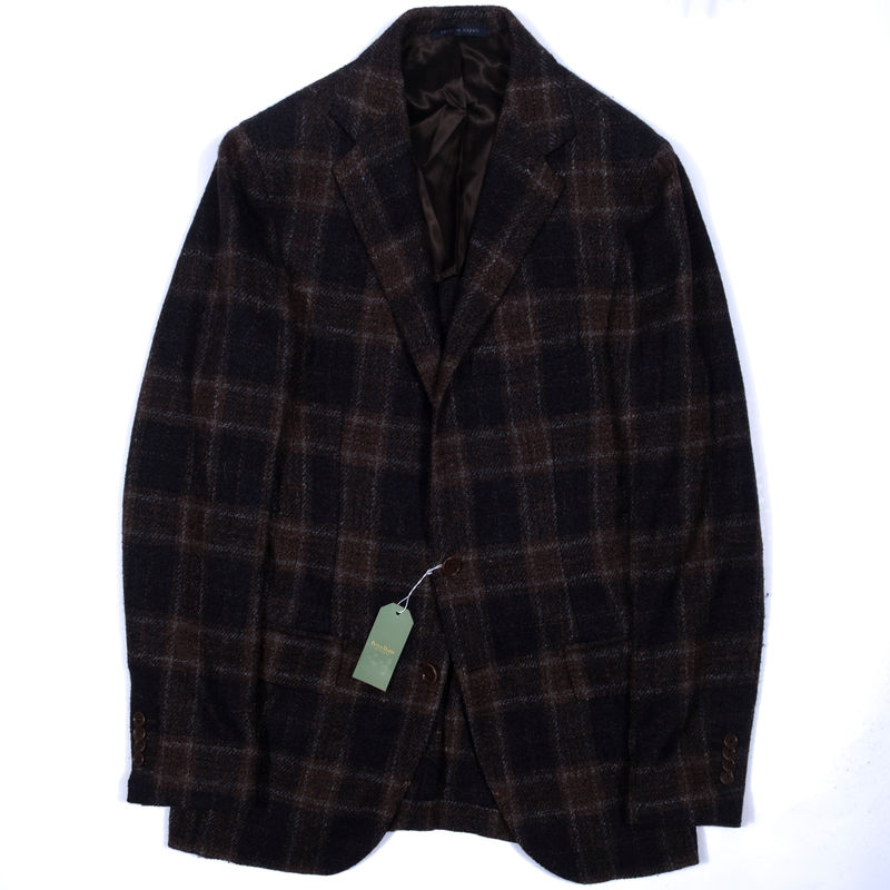 Gaiola Napoli Grey with Brown Checks Sport Coat