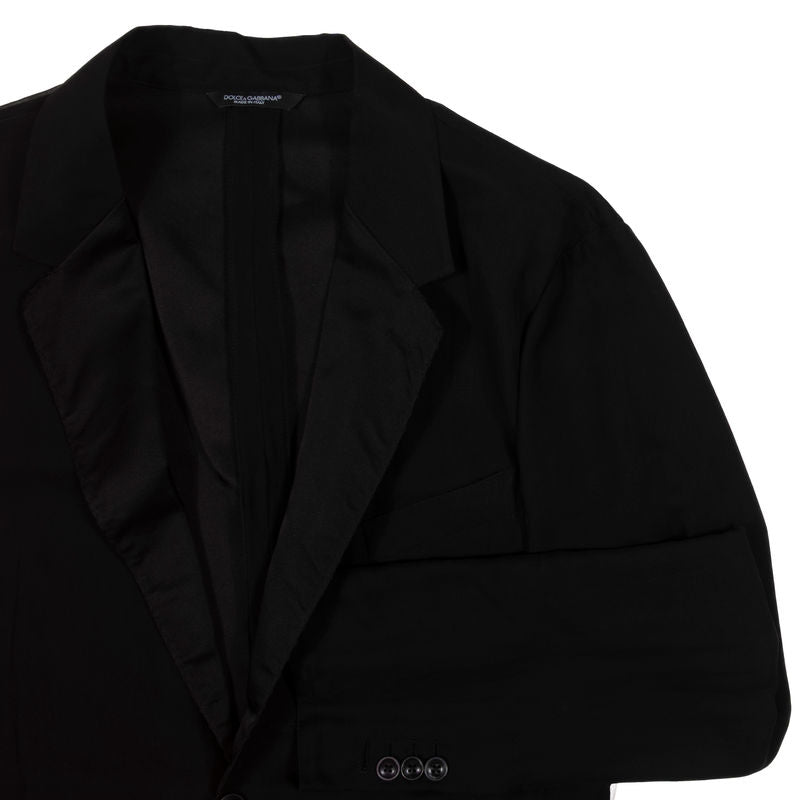 Dolce & Gabbana Black Silk Sport Coat Sz 50
