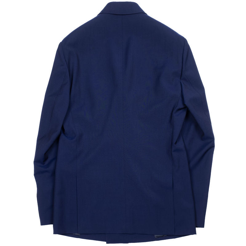 Neapolitan Hand Tailored Blue Double Breasted Holland & Sherry Wool Suit Sz 50