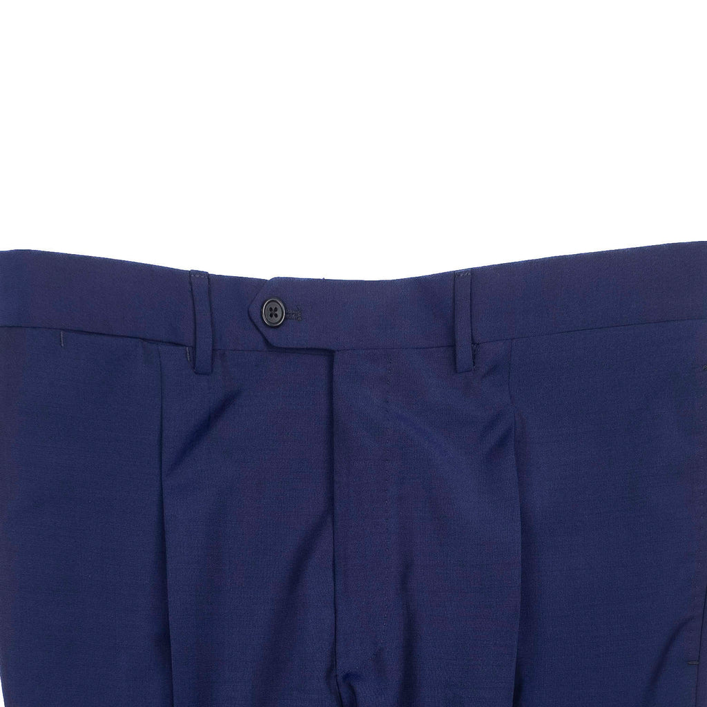 Neapolitan Hand Tailored Blue Double Breasted Holland & Sherry Wool Suit Sz 50