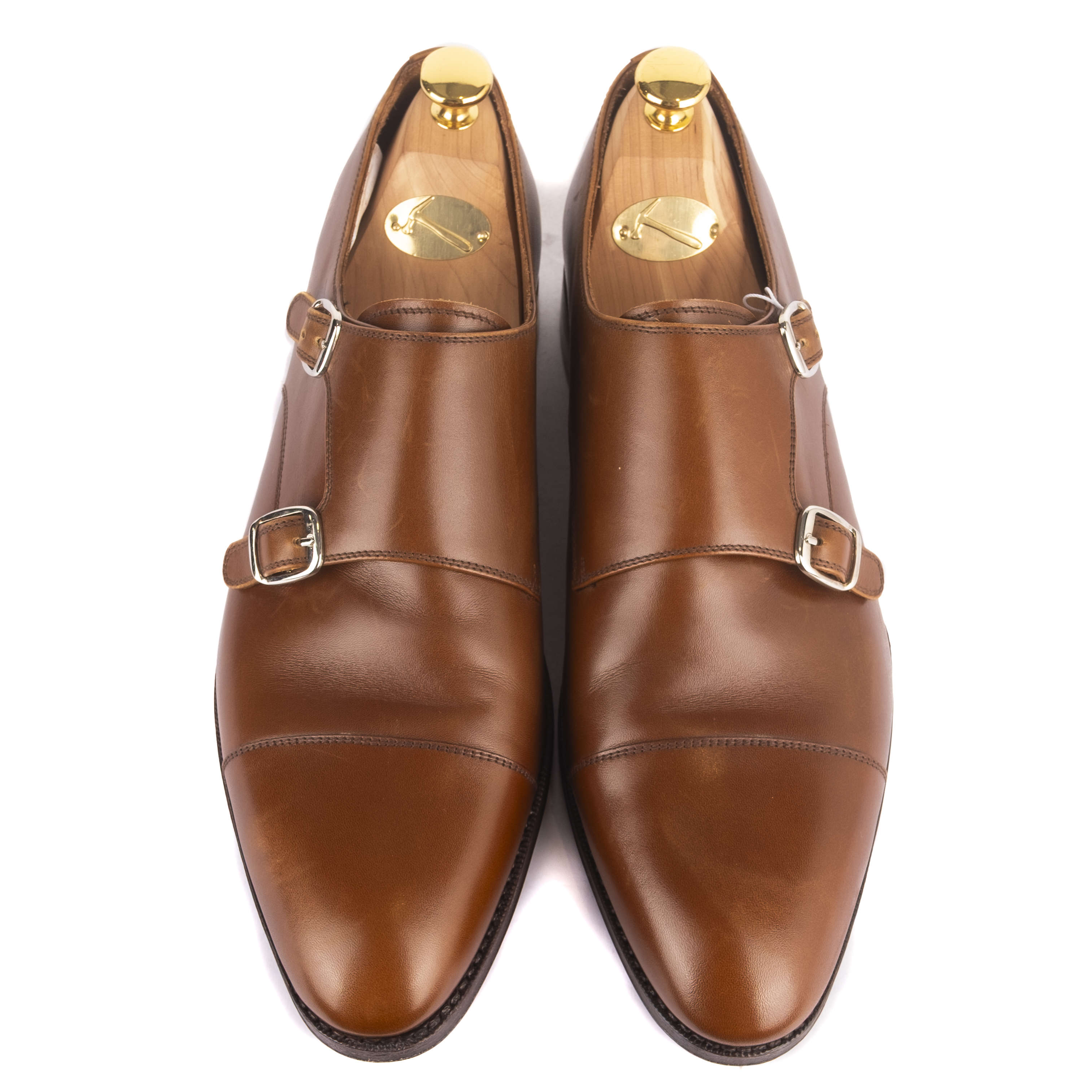 Box Calf Cognac Double Monkstraps