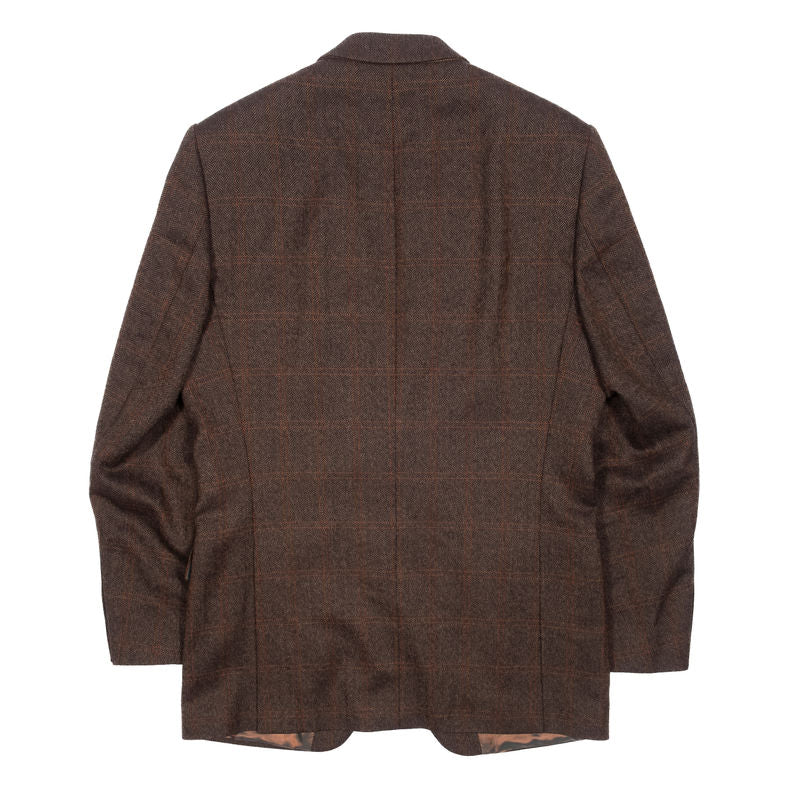 Oscar Jacobson Green with Red Checks Tweed Sport Coat