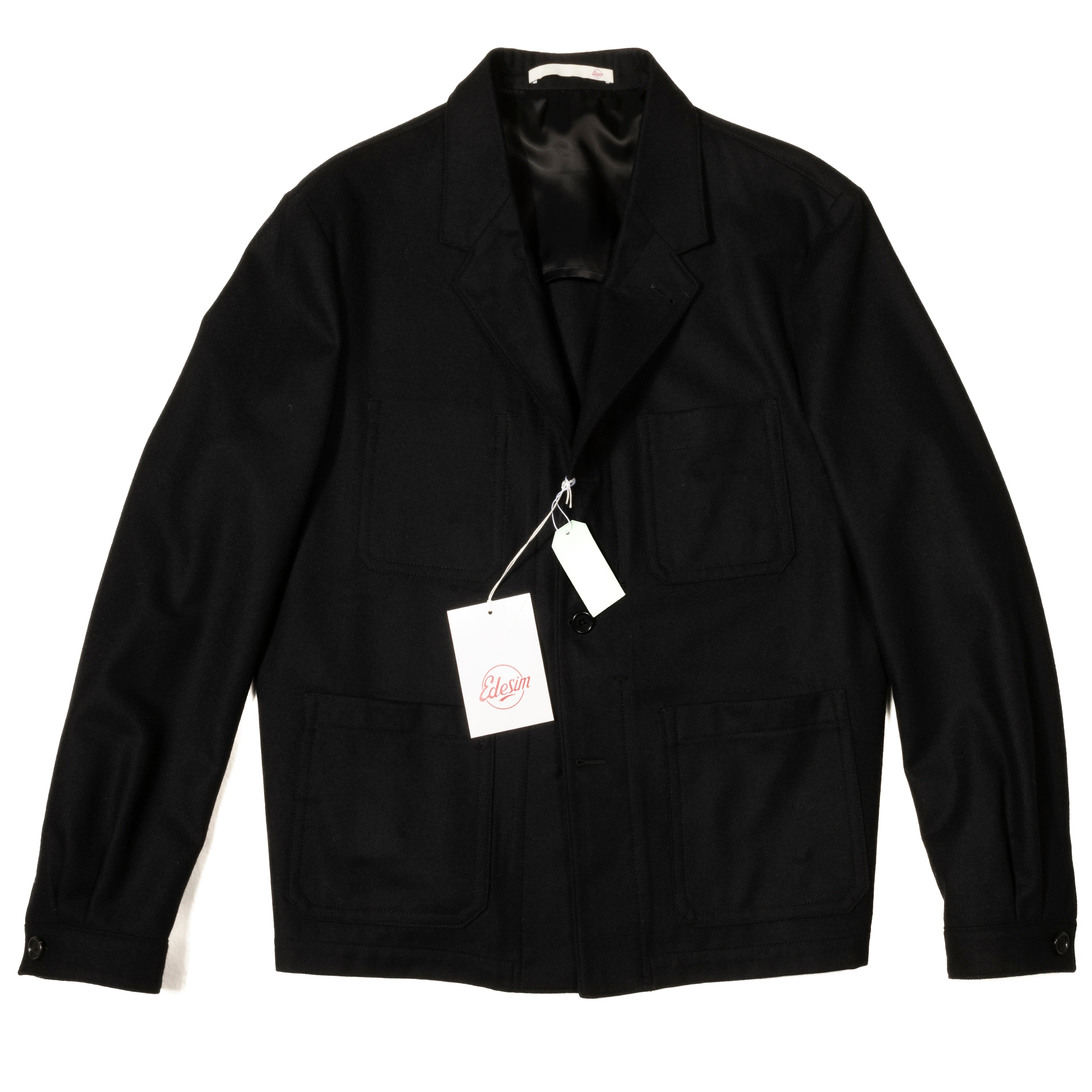 Neapolitan Hand Tailored Black Utility Jacket