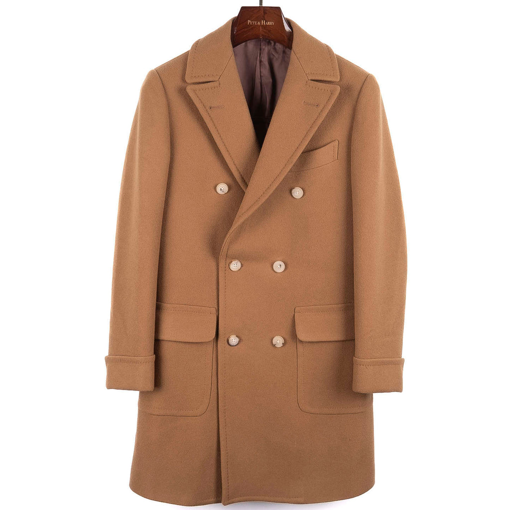 Camel Double Breasted Winter Coat