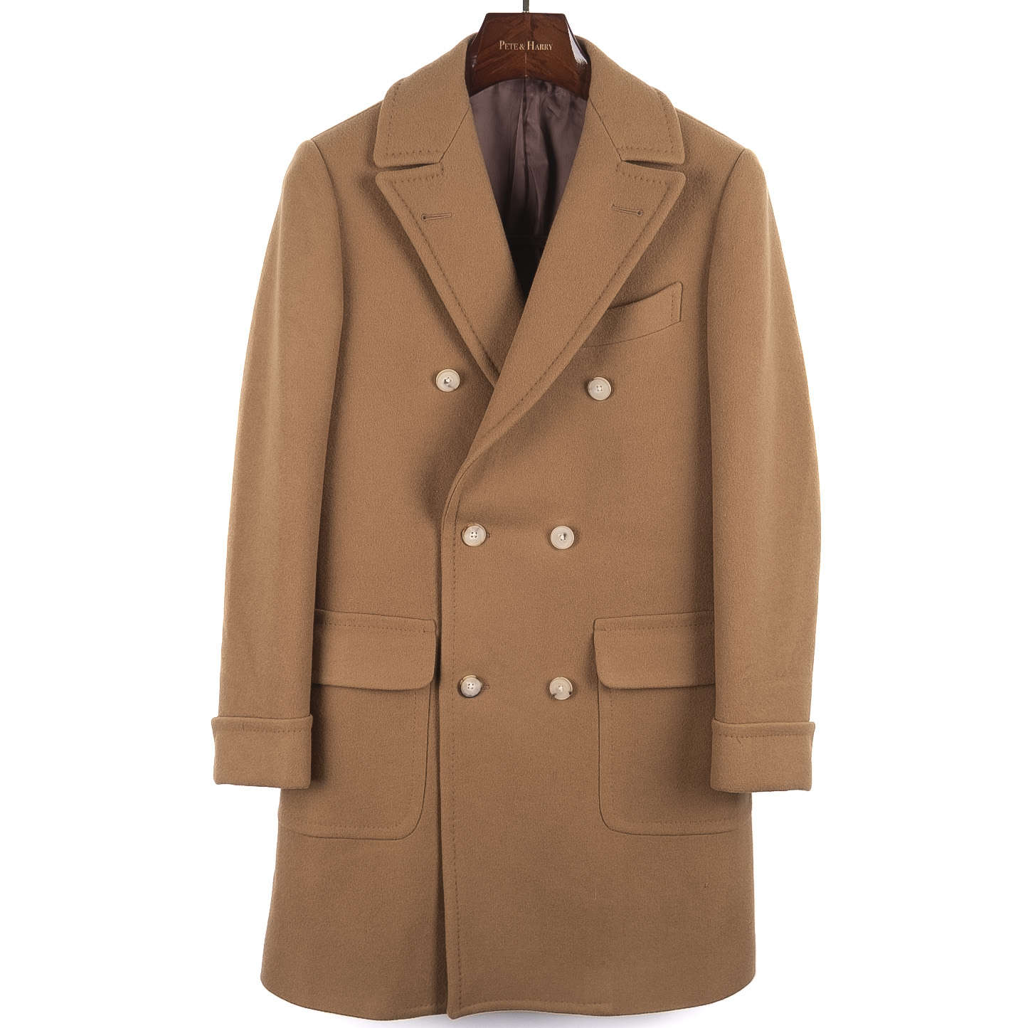 Camel Double Breasted Winter Coat
