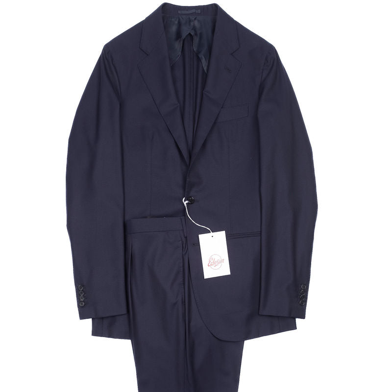 Neapolitan Hand Tailored Navy Suit Sz 54
