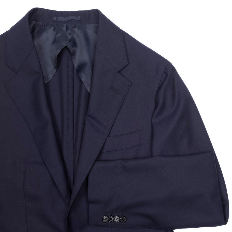 Neapolitan Hand Tailored Navy Suit Sz 54