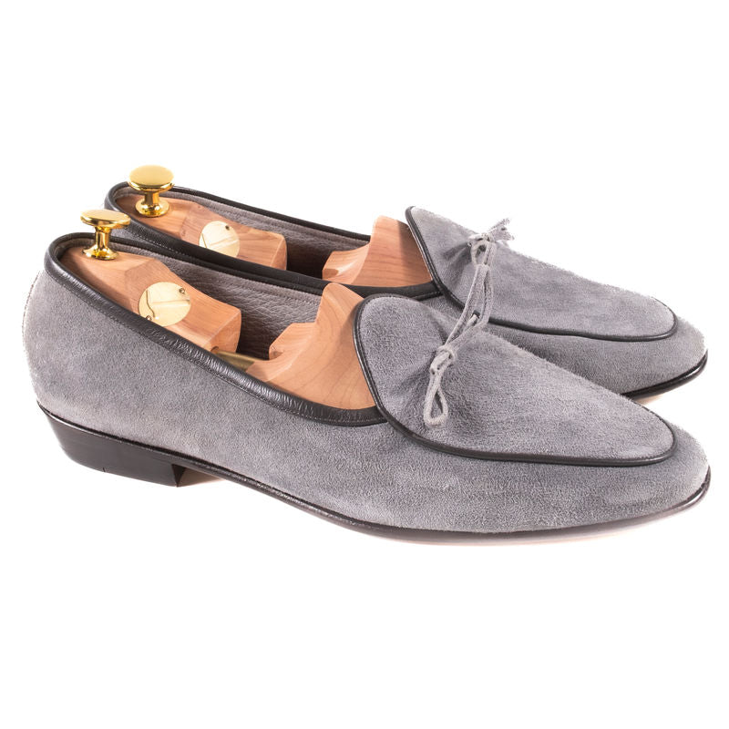 Baudoin & Lange Blue Suede Loafers Sz 43 (EU)