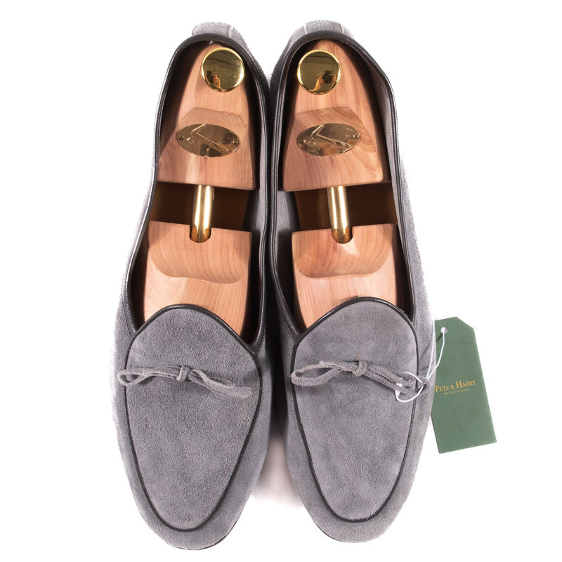 Baudoin & Lange Blue Suede Loafers Sz 43 (EU)