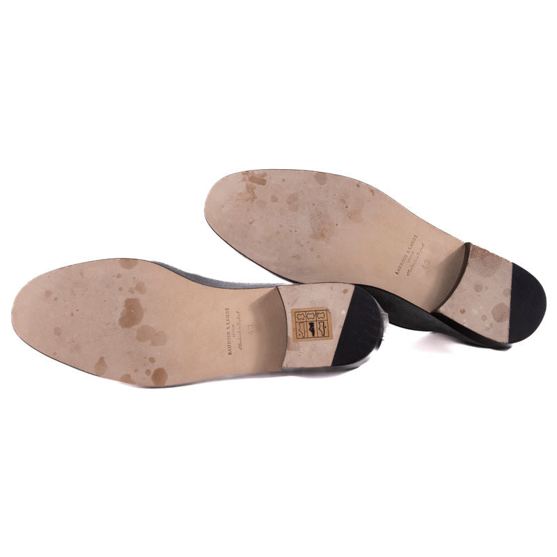 Baudoin & Lange Blue Suede Loafers Sz 43 (EU)