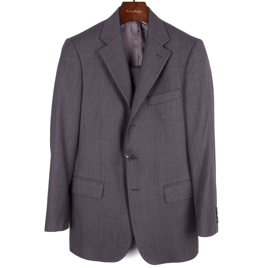 Grey Birdseye Weave Suit