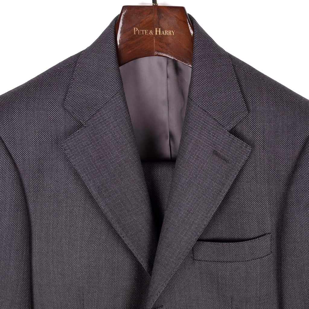 Grey Birdseye Weave Suit