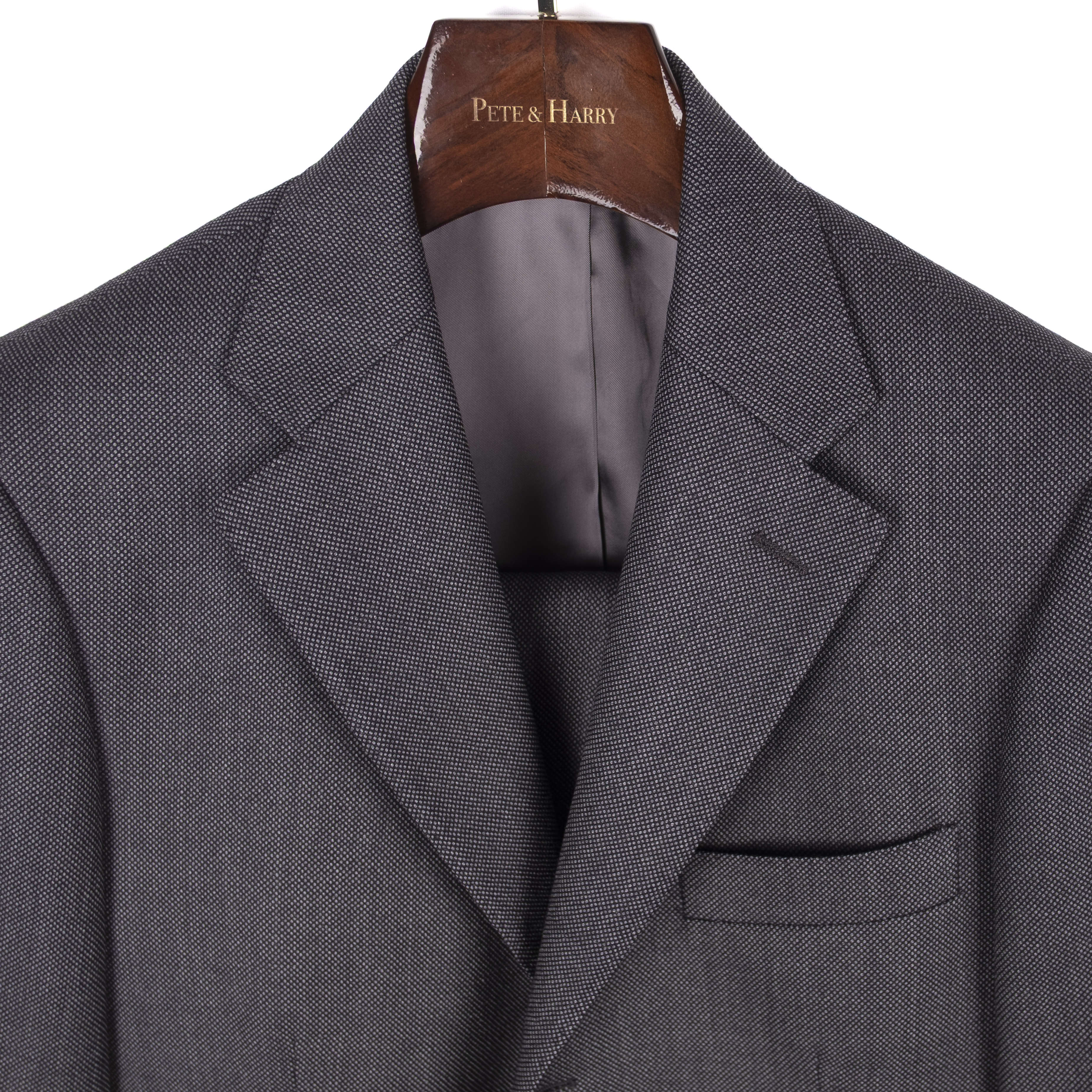 Grey Birdseye Weave Suit