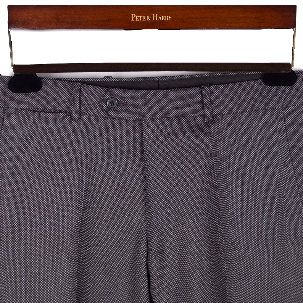 Grey Birdseye Weave Suit