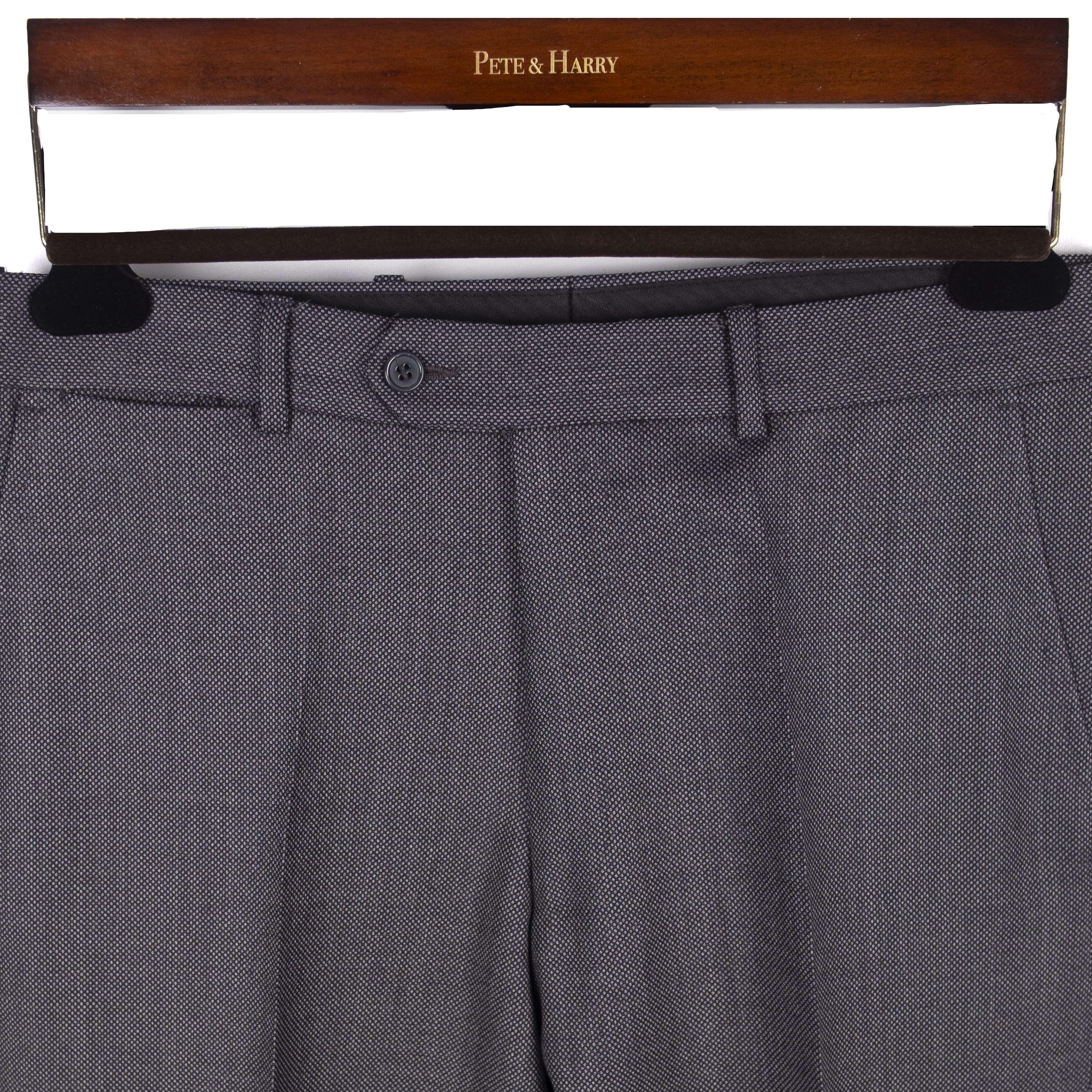 Grey Birdseye Weave Suit