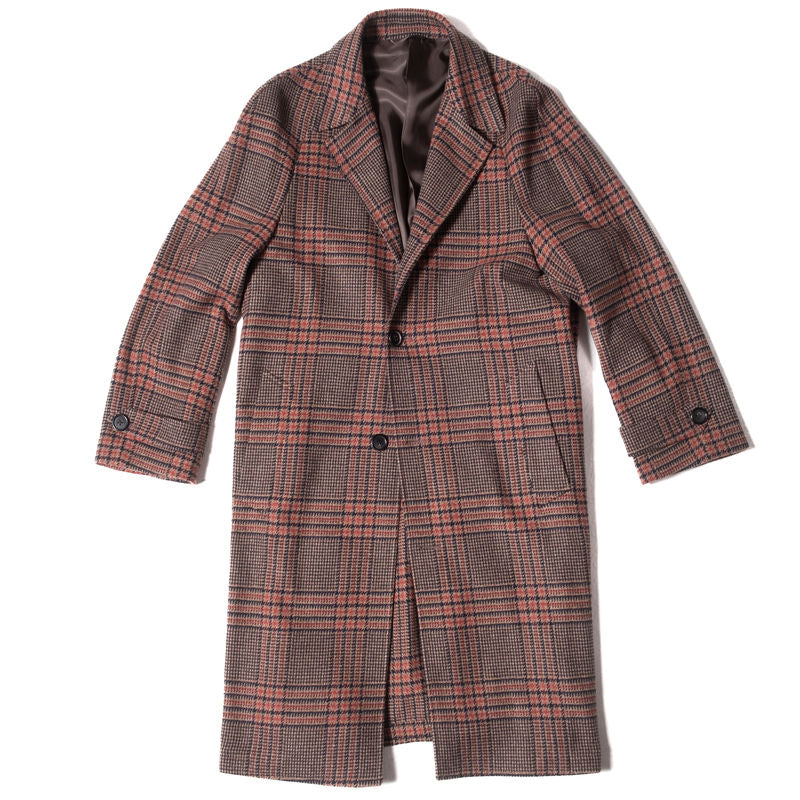 Neapolitan Hand Tailored Vitale Barberis Canonico Checked Wool Coat