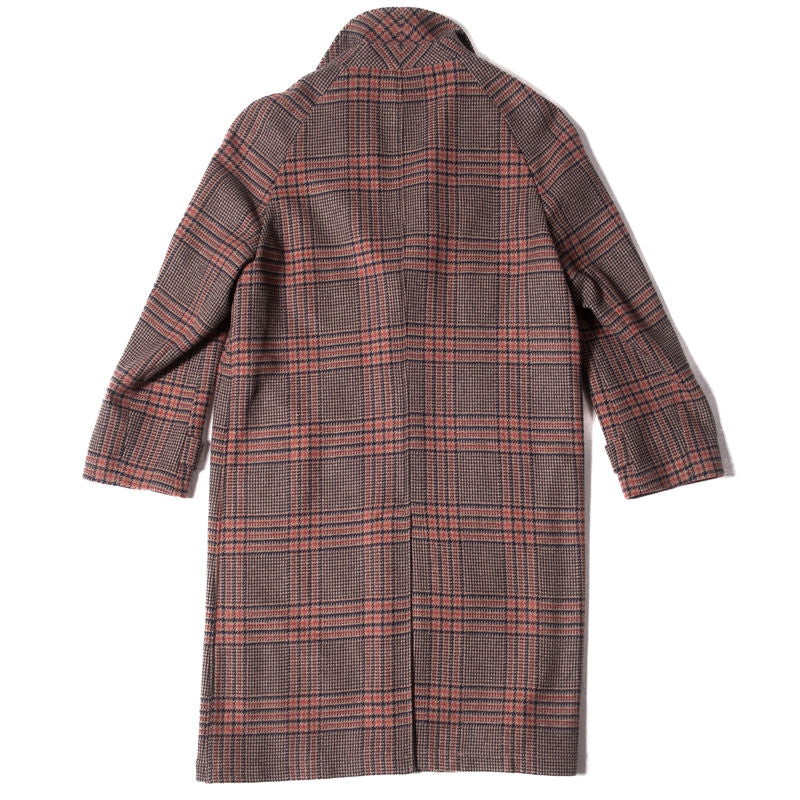 Neapolitan Hand Tailored Vitale Barberis Canonico Checked Wool Coat