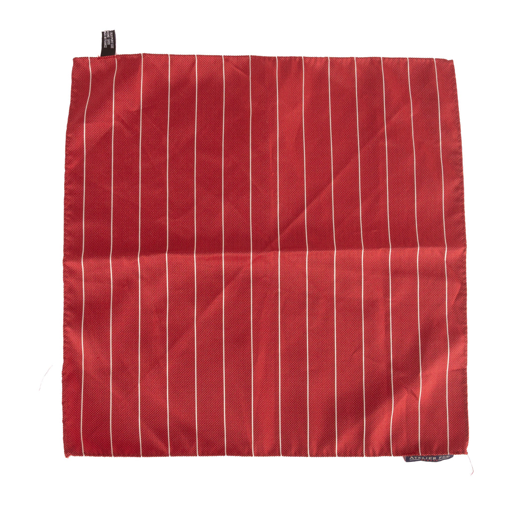 Red Striped Pocket Square