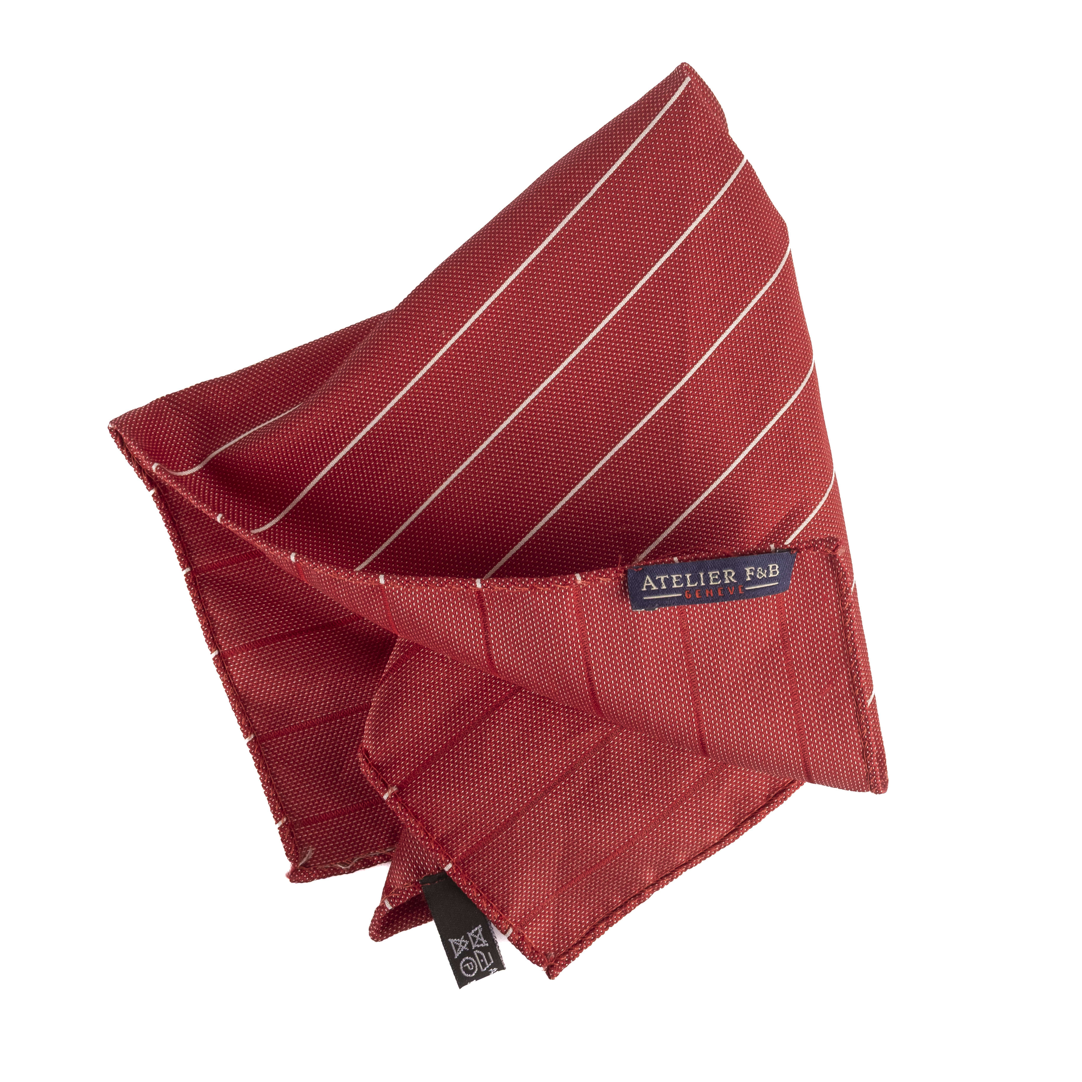 Red Striped Pocket Square