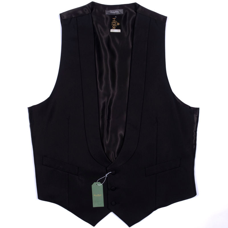 Engelska Herr Black Silk Tuxedo Waistcoat