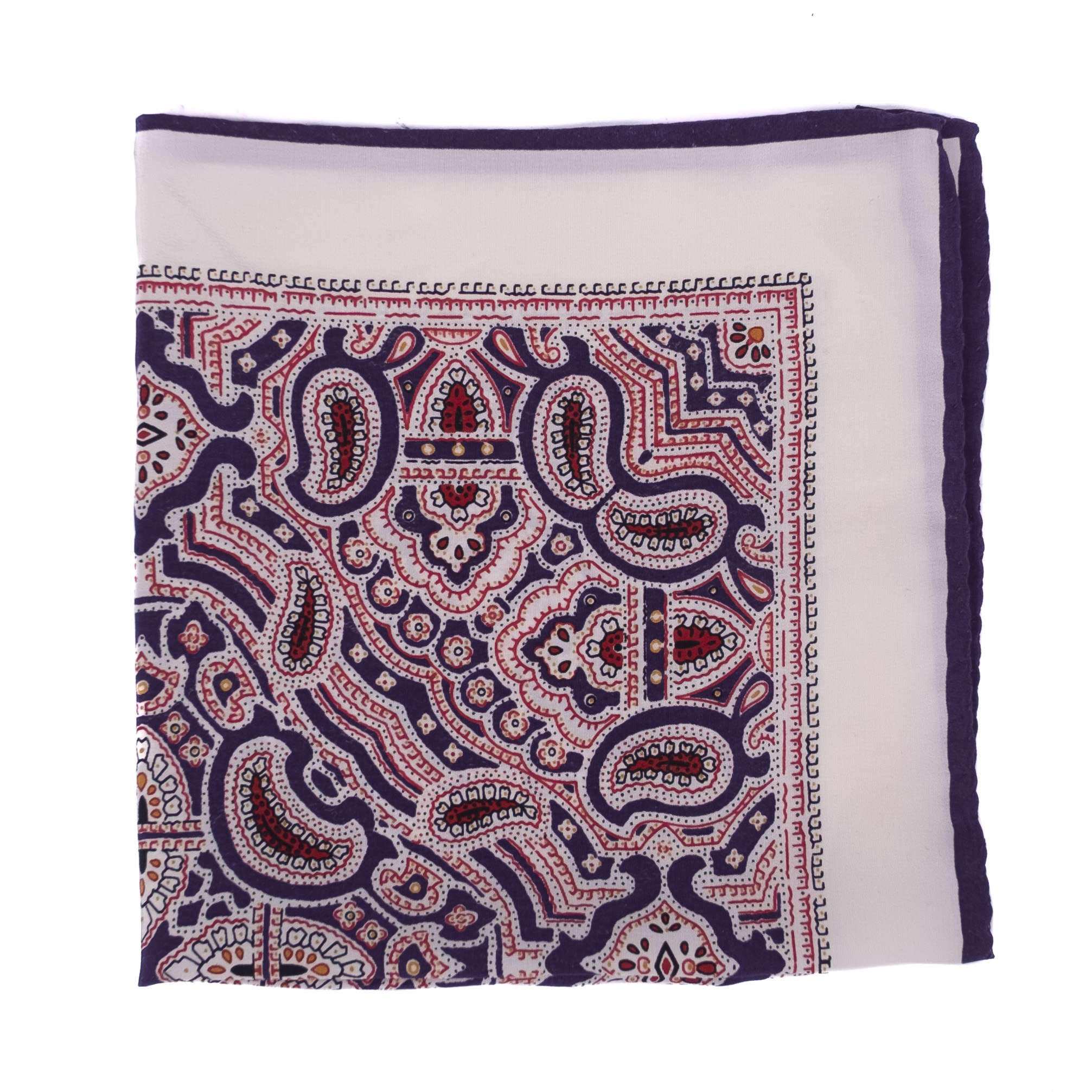 Purple Paisley Pocket Square