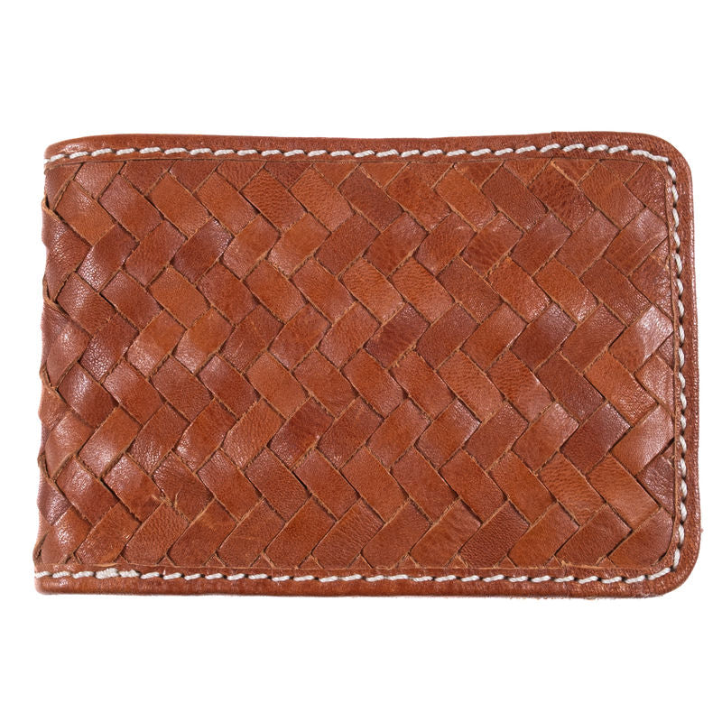 NN07 Brown Braided Leather Wallet