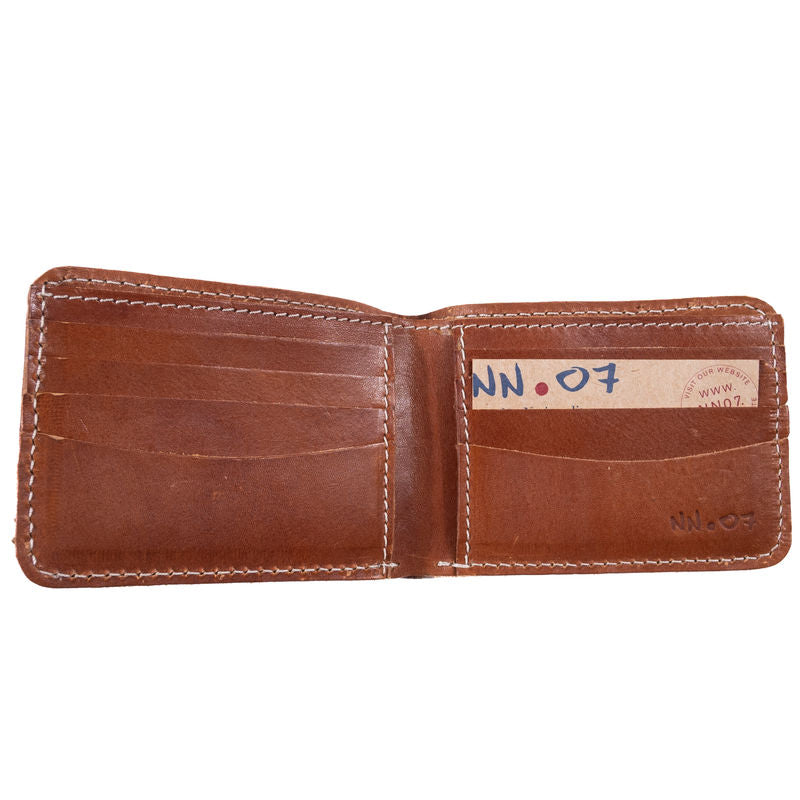 NN07 Brown Braided Leather Wallet