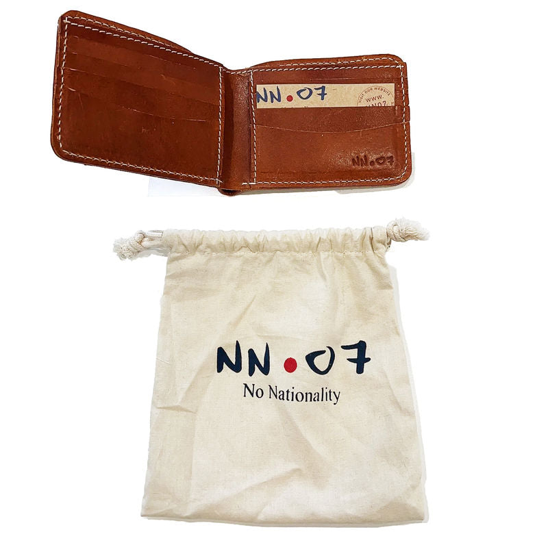 NN07 Brown Braided Leather Wallet