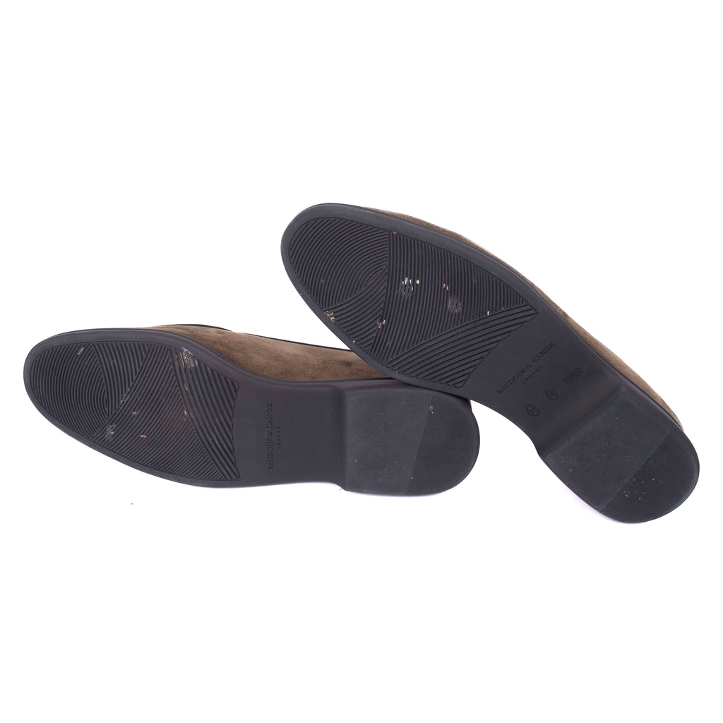 Taupe Suede Belgian Loafers