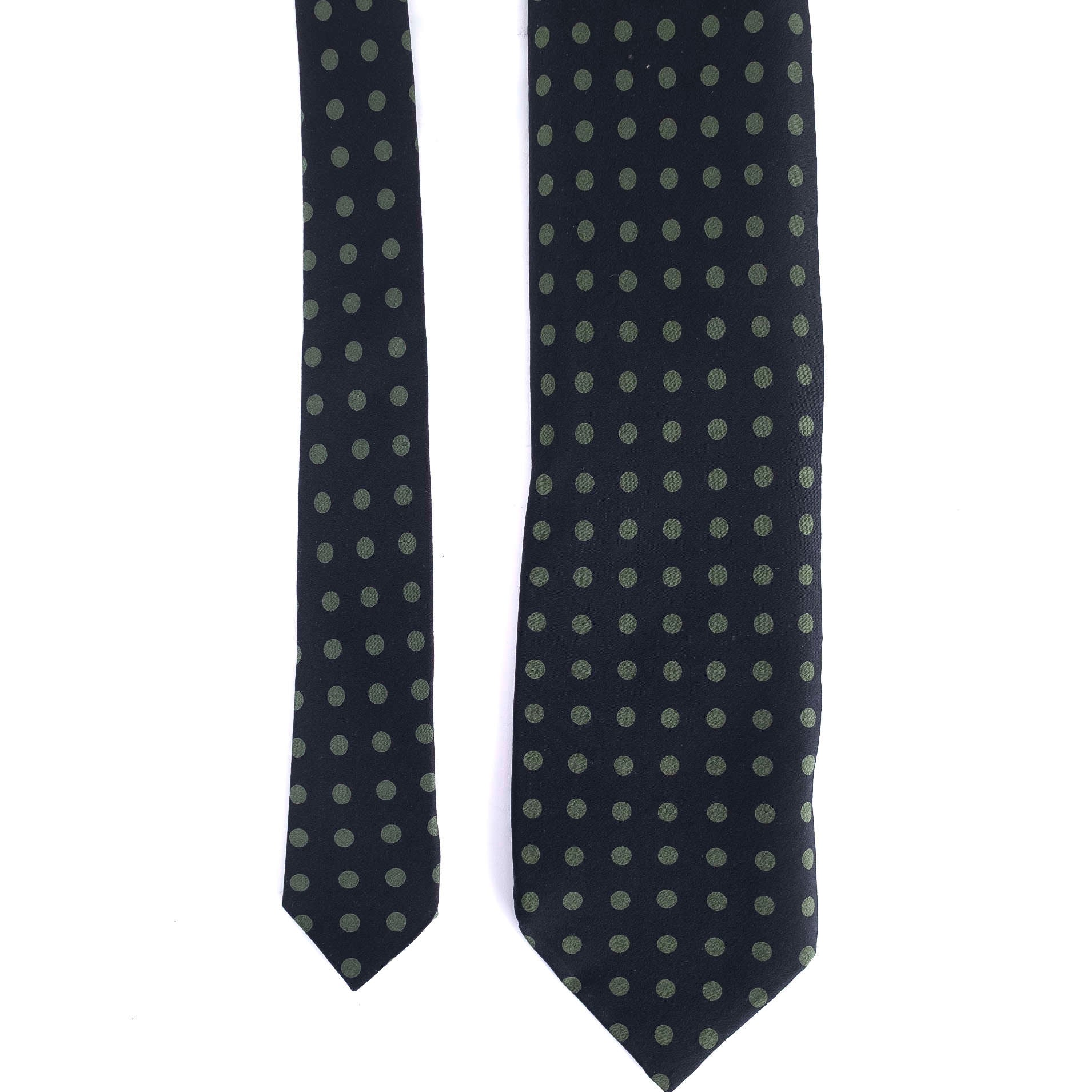 Navy Green Dotted Tie