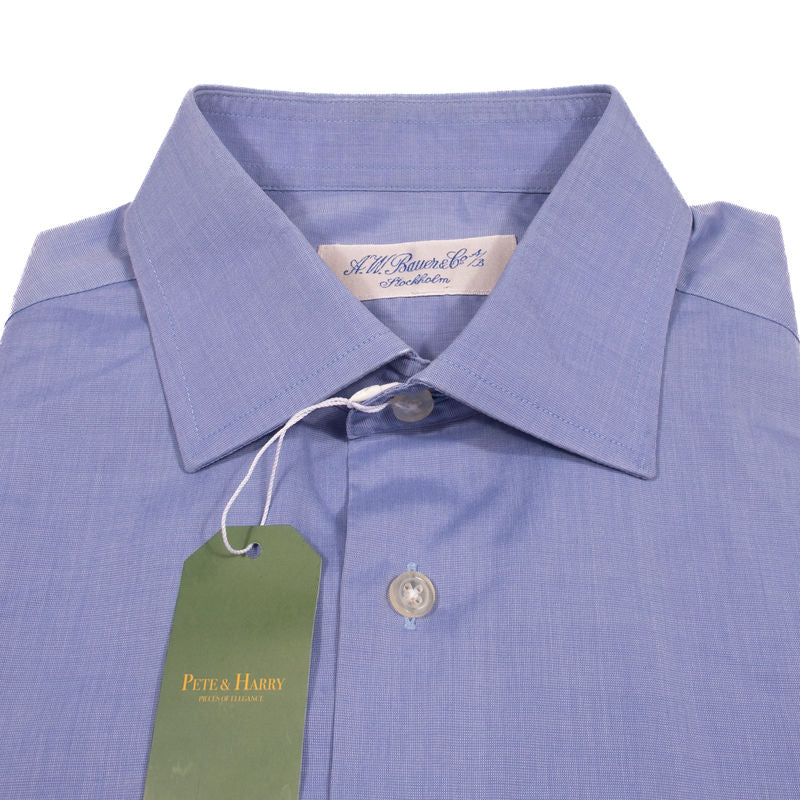 A.W. Bauer Blue French Cuff Business Shirt