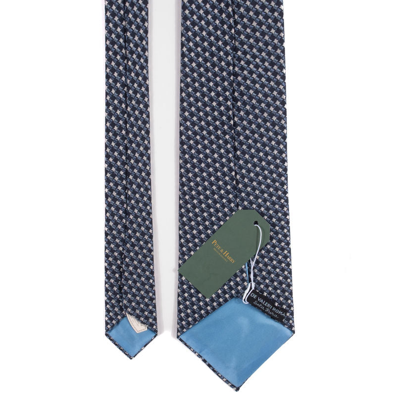 De Valeri Roma Blue Small Pattern Tie