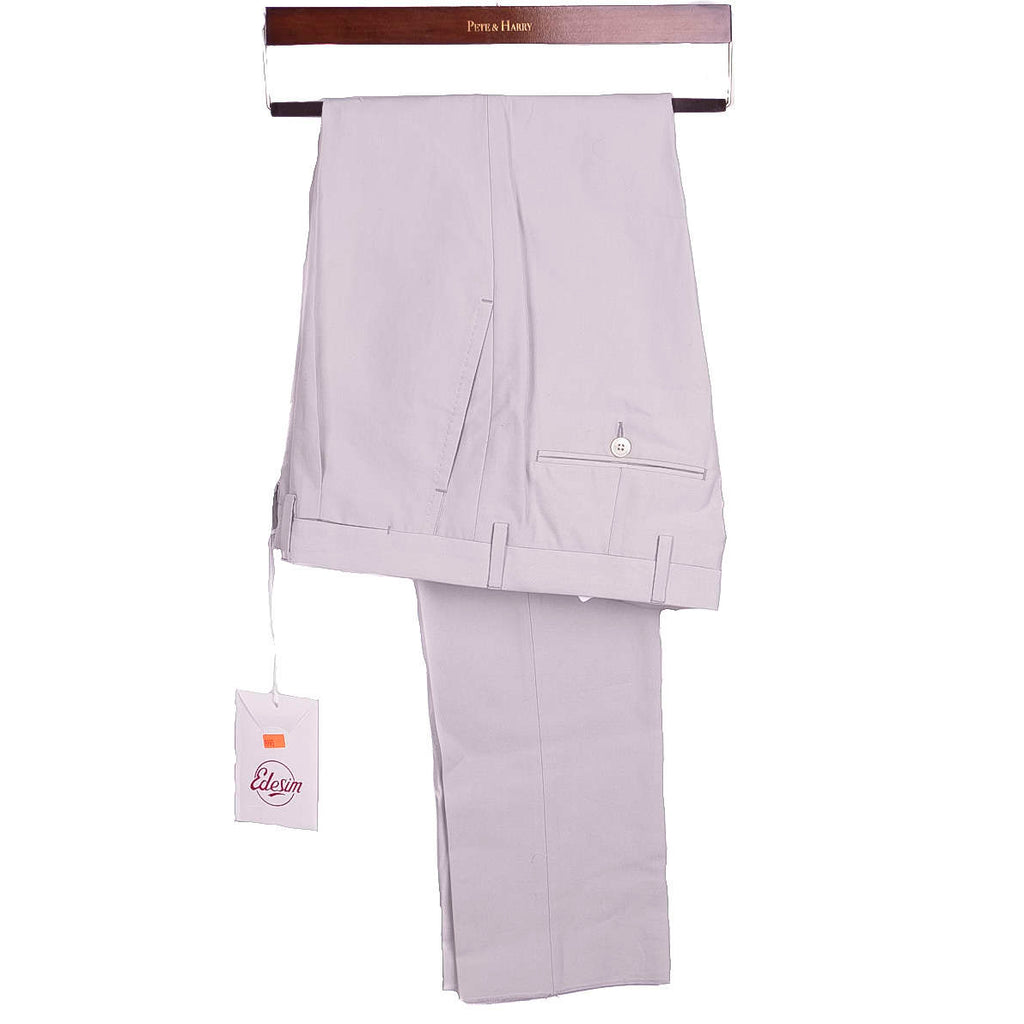 Neapolitan Hand Tailored Light Sage Cotton Trousers