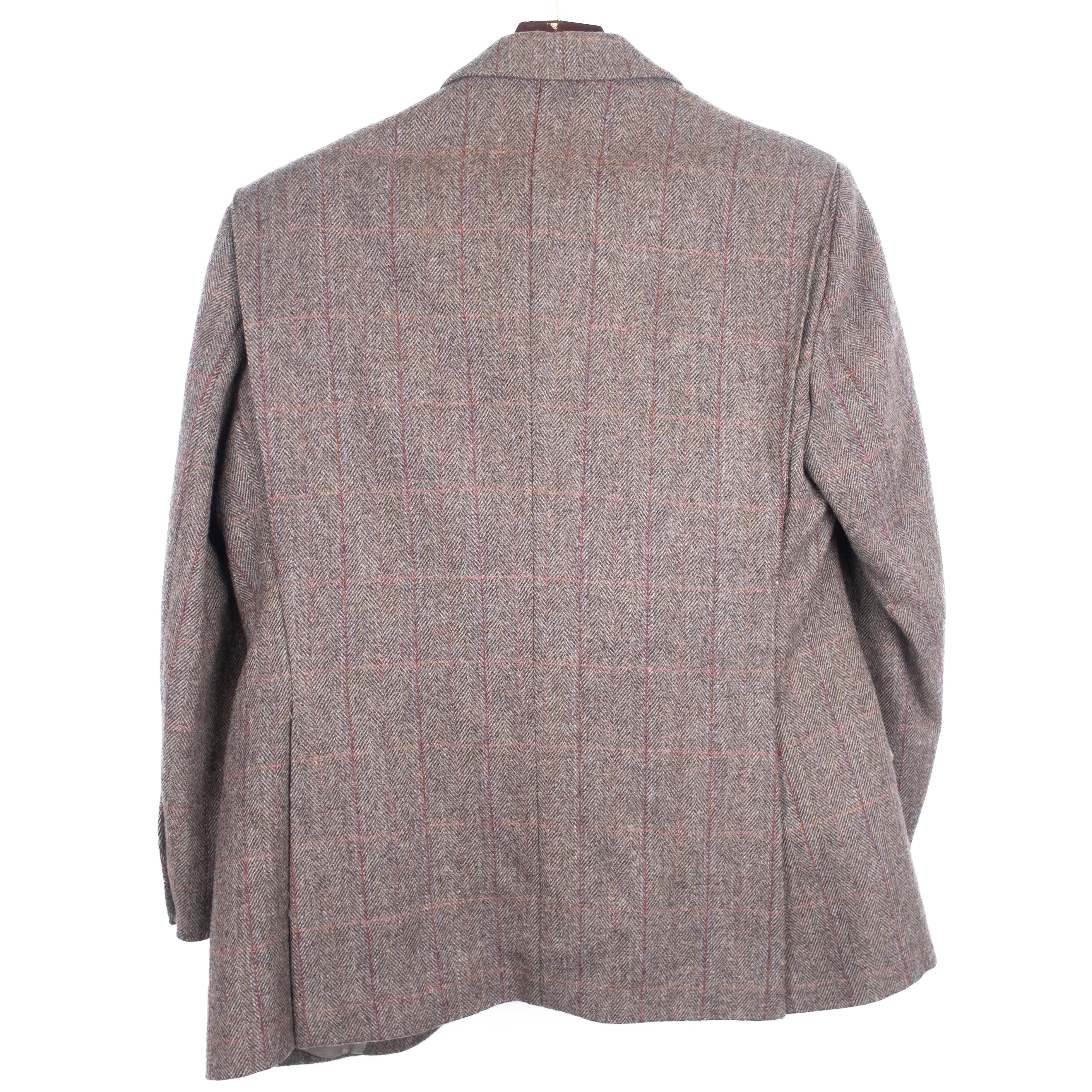 Brown Windowpane Checked Tweed Hunting Suit with Breeks