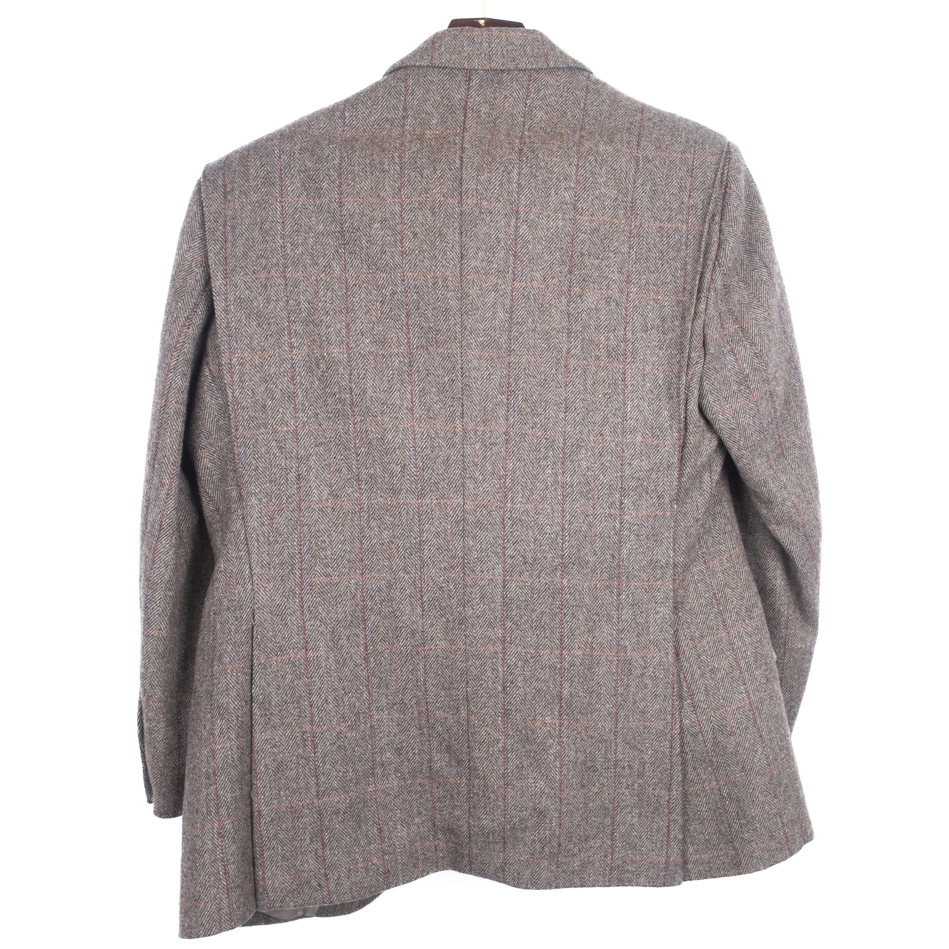 Brown Windowpane Checked Tweed Hunting Suit with Breeks