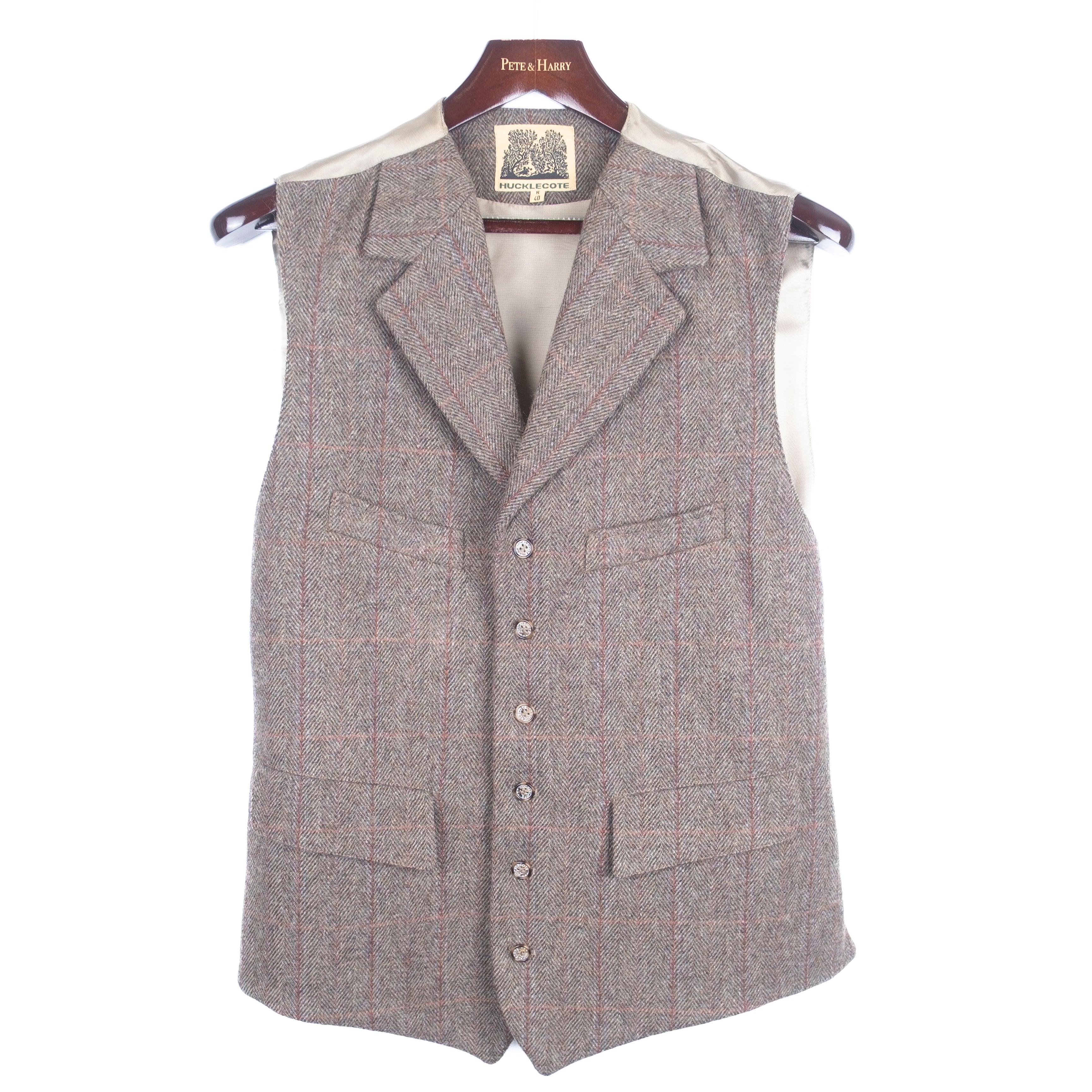 Brown Windowpane Checked Tweed Hunting Suit with Breeks