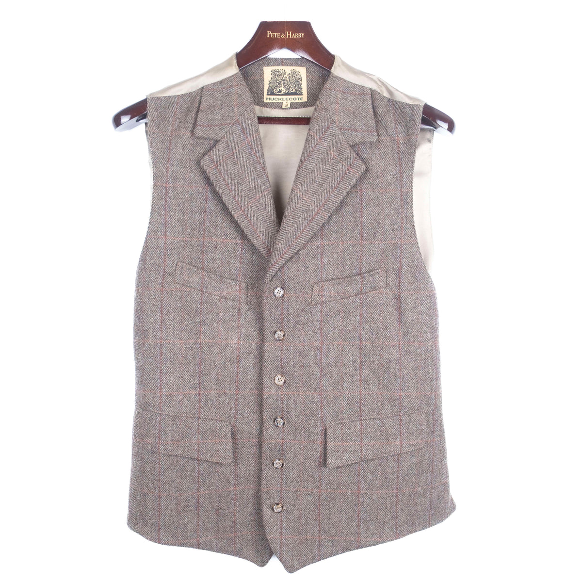 Brown Windowpane Checked Tweed Hunting Suit with Breeks