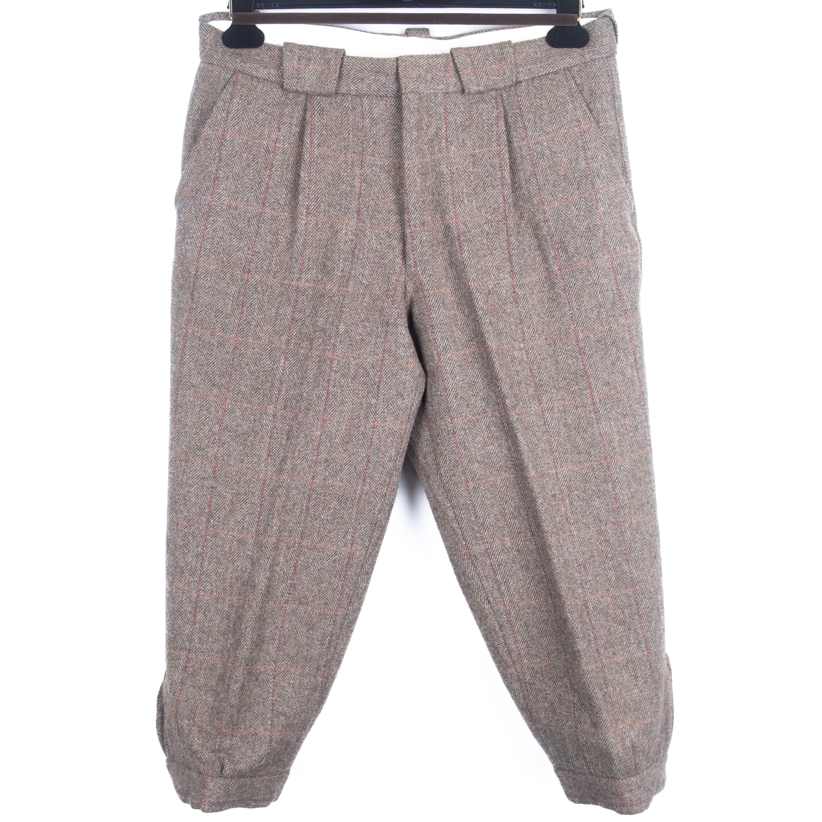 Brown Windowpane Checked Tweed Hunting Suit with Breeks