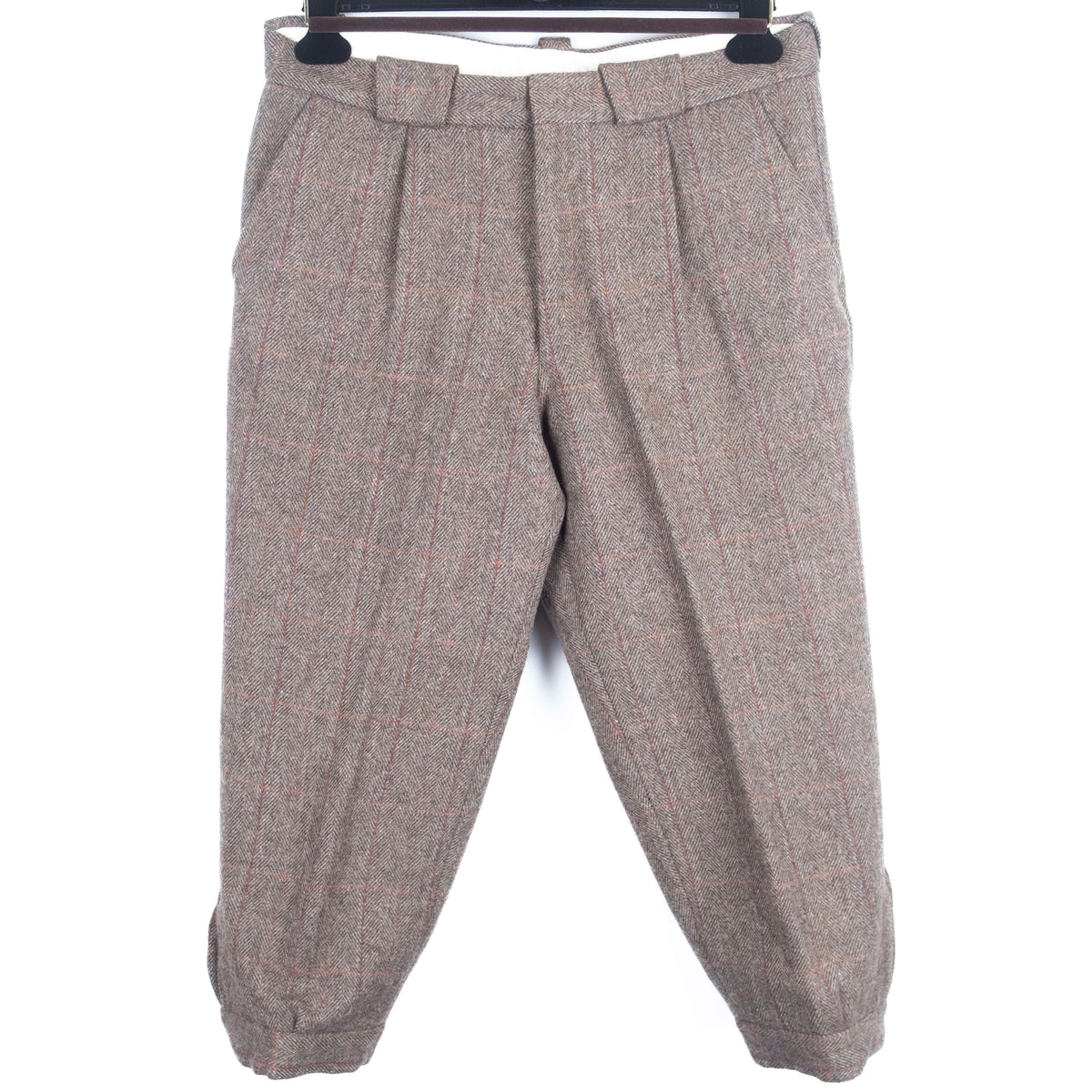 Brown Windowpane Checked Tweed Hunting Suit with Breeks