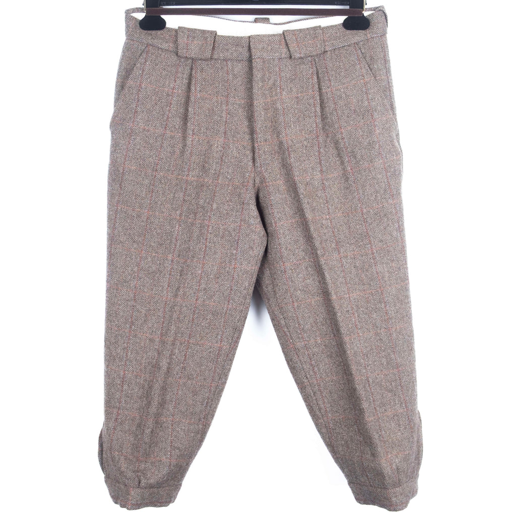 Brown Windowpane Checked Tweed Hunting Suit with Breeks