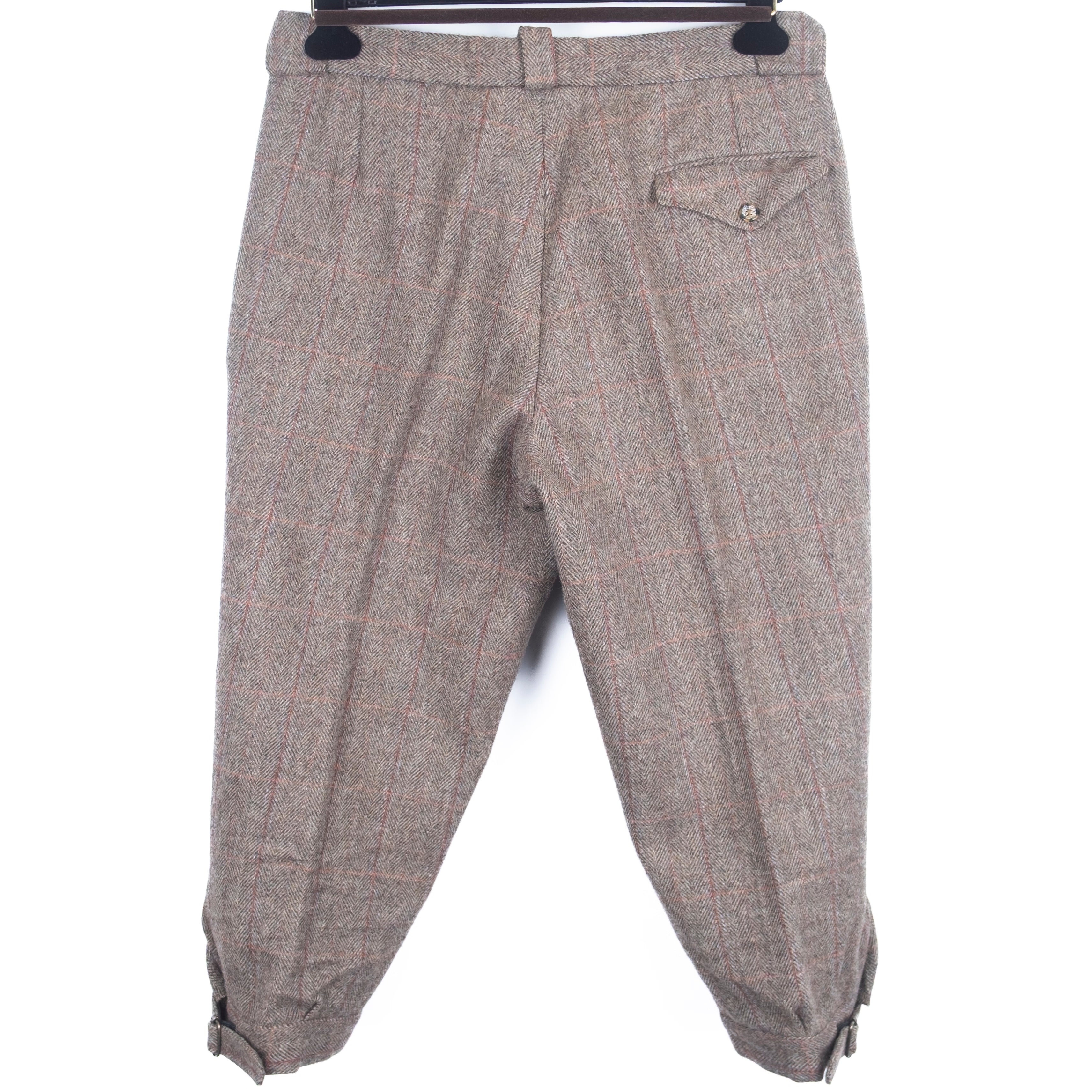 Brown Windowpane Checked Tweed Hunting Suit with Breeks