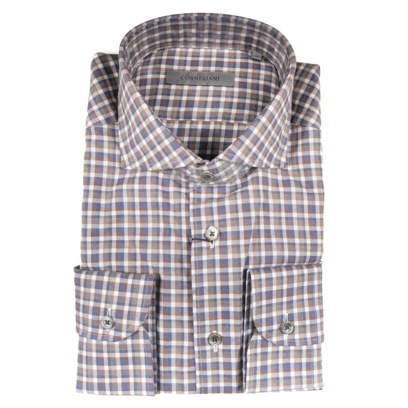 Brown and Blue Checks Shirt 41