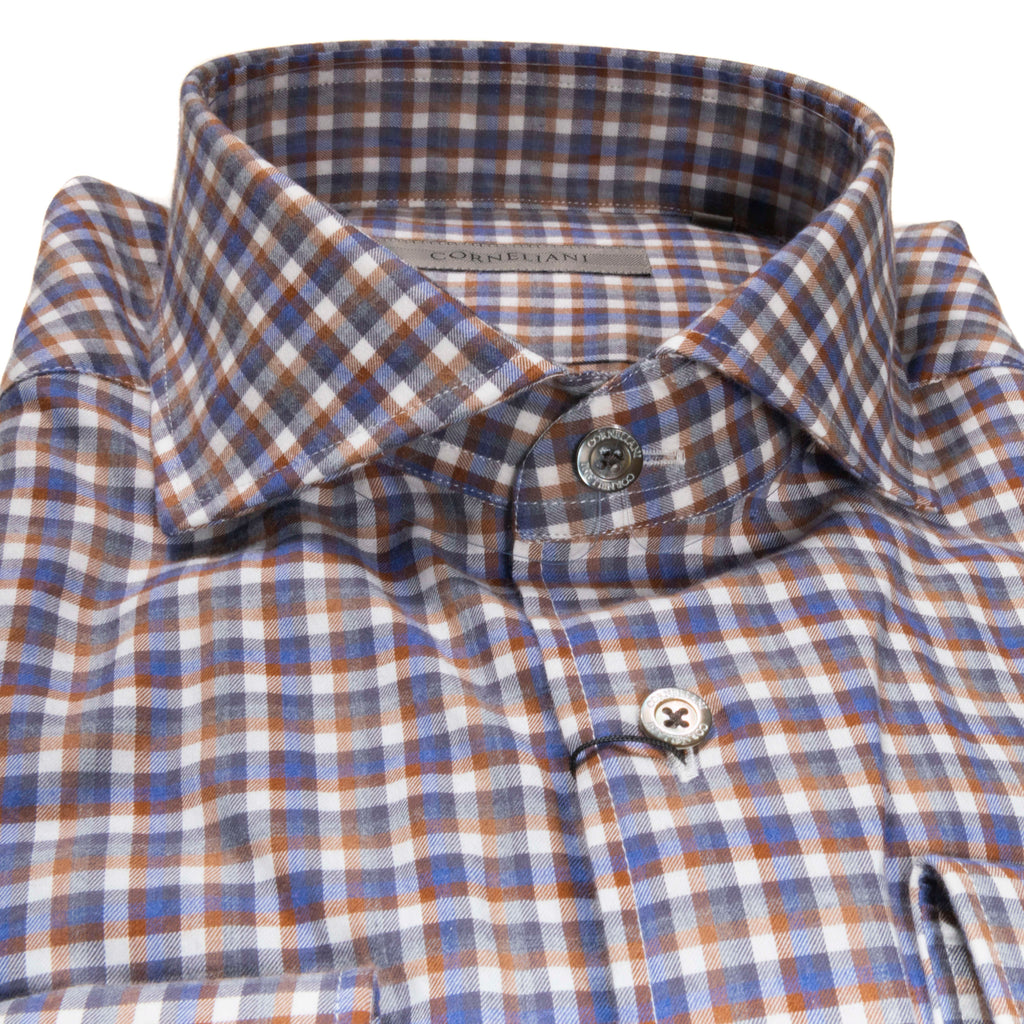 Brown and Blue Checks Shirt 41