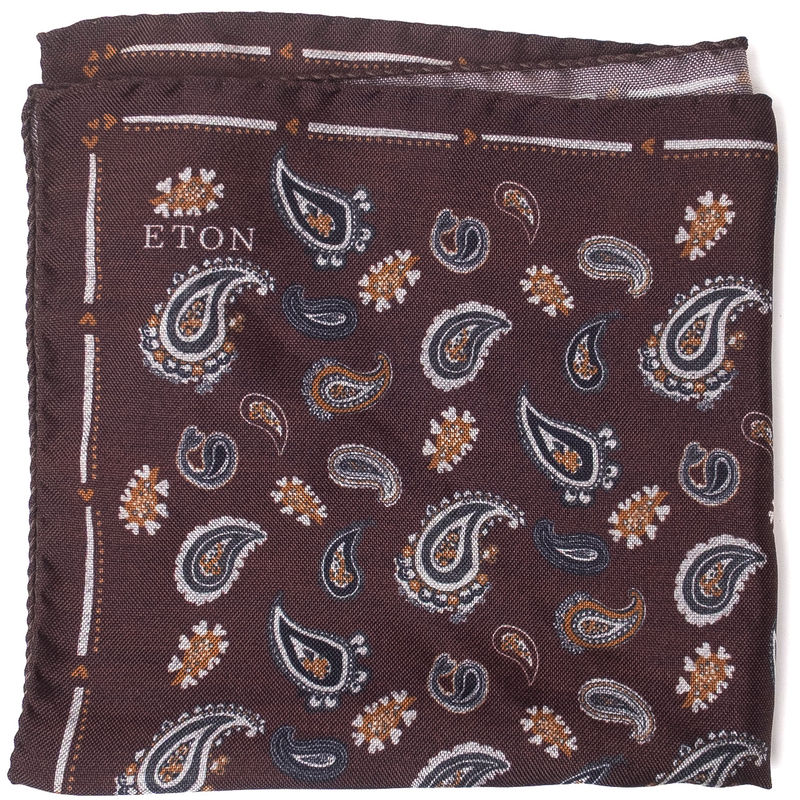 Burgundy Paisley Pocket Square