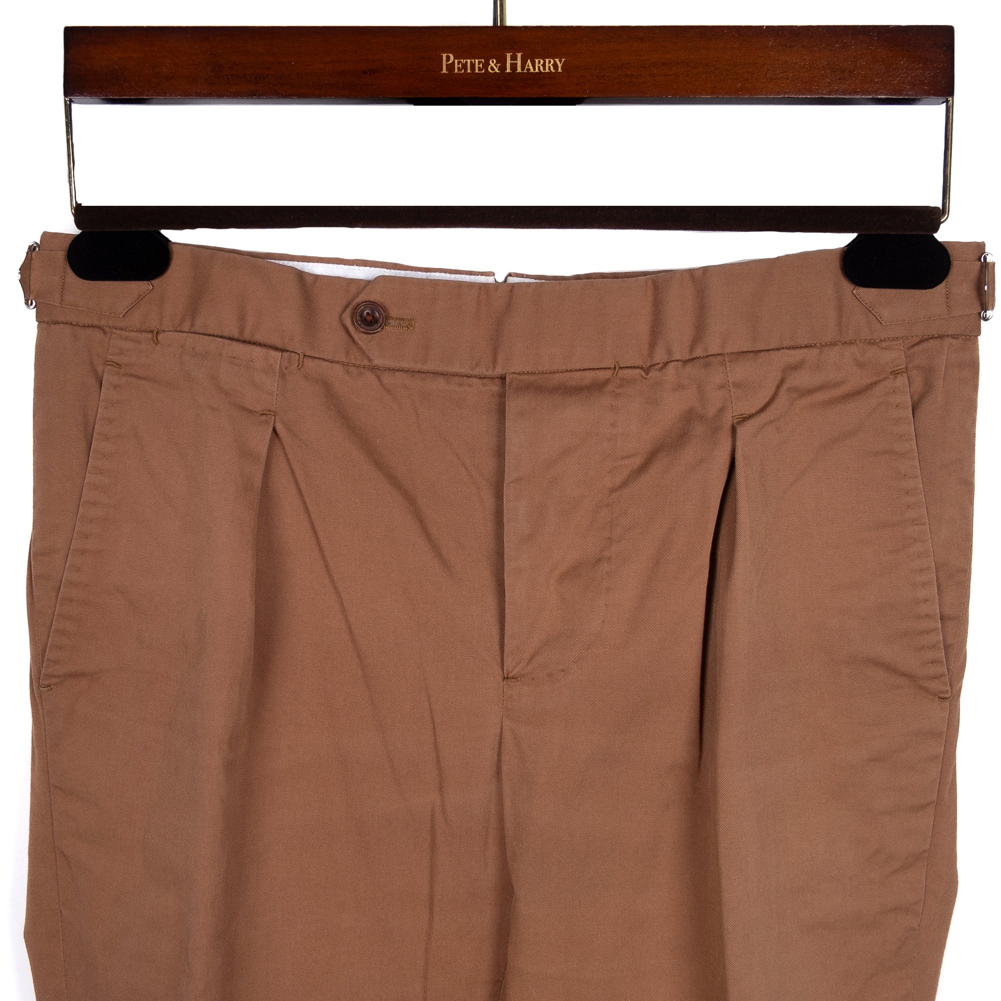 Brown Chinos with Side Tabs