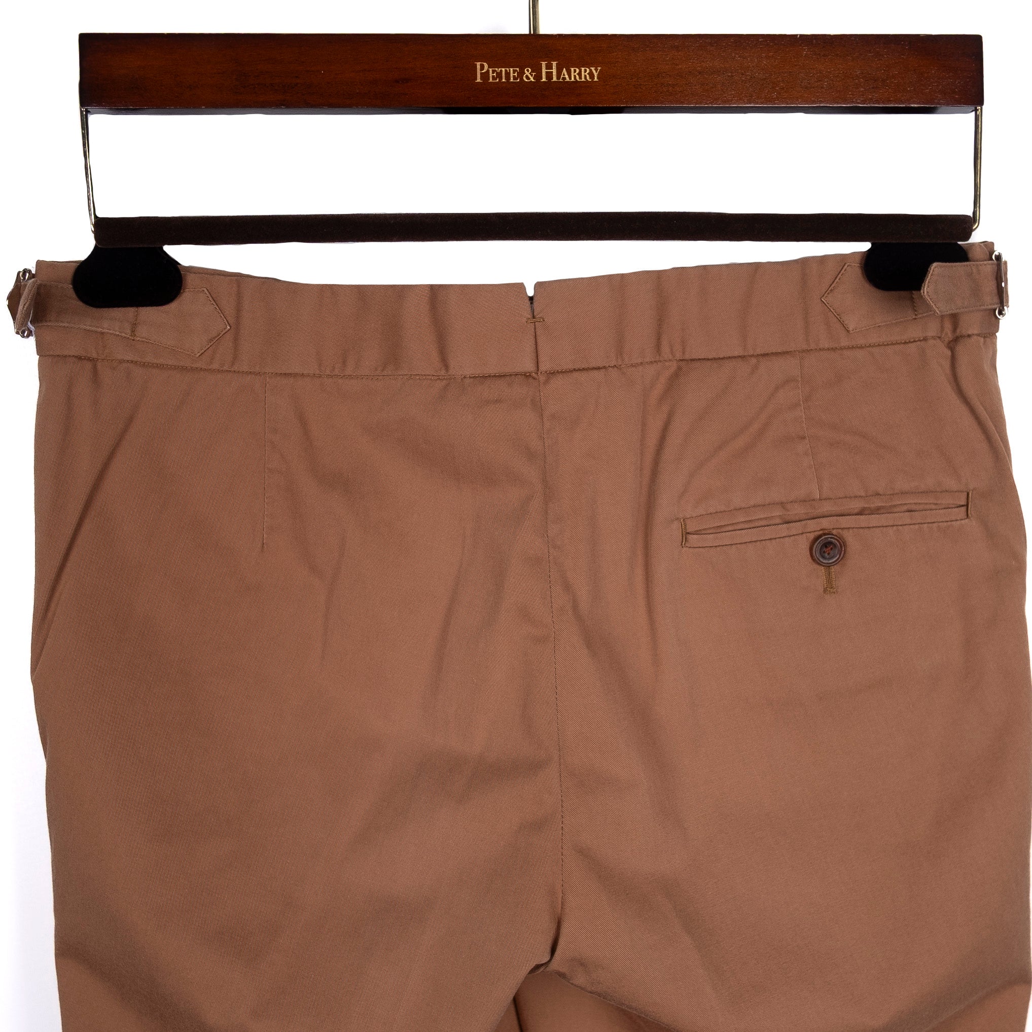 Brown Chinos with Side Tabs