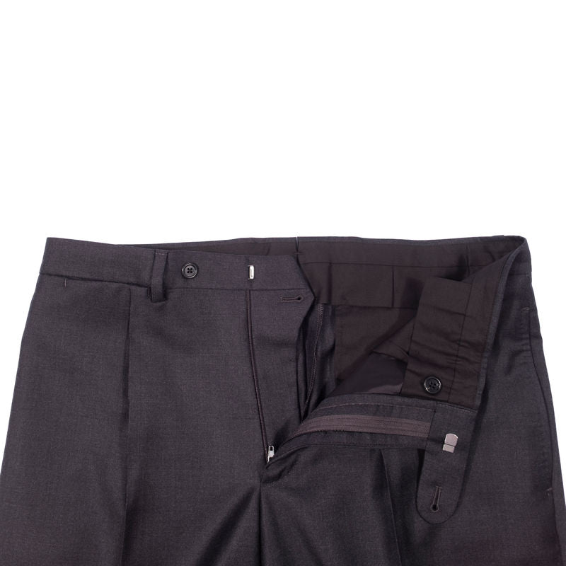 Neapolitan Hand Tailored Charcoal Business Suit Sz 46